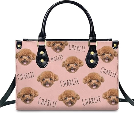 Personalized Handbag Gifts for Her - PU Leather Bags - Custom Women Tote Bag for Mothers Day, Birthday, Wedding