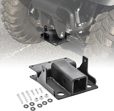 WSays Compatible with Kawasaki Mule 610 600 2005-2016, fit Mule SX 2017-2026 Rear 2'' Receiver Trailer Tow Hitch Plater Kit