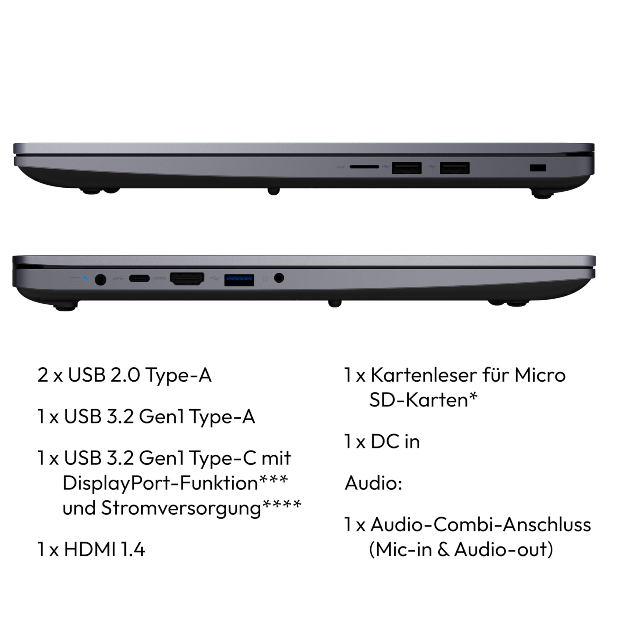MEDION Avantum 17 E1e 43,9 cm (17,3 Zoll) Full HD Laptop (Intel N100, 4GB DDR4 RAM, 128GB SSD, HD Webcam, WLAN, Windows 11 Home)