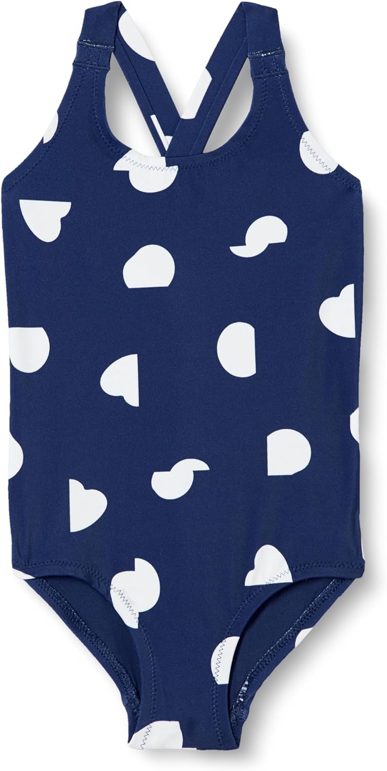 Amazon Essentials Girls Cross-Back One-Piece Swimsuit