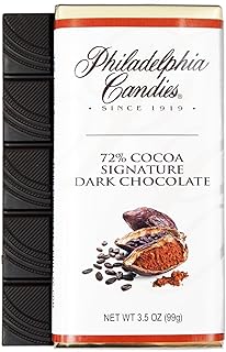 Philadelphia Candies Signature Dark Chocolate For Wine 72% Cocoa, 3.5-Ounce Package