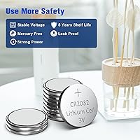 Vista 5 de GutAlkaLi Paquete de 10 baterías CR2032 – CR2032 3V batería – CR 2032, batería de moneda de 3 voltios