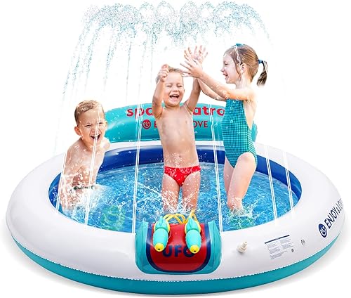 Alfombra de juego para niños y niñas de 3 a 12 años  Alfombra inflable de juego acuático con dos pistolas de agua para diversión al aire libre en el