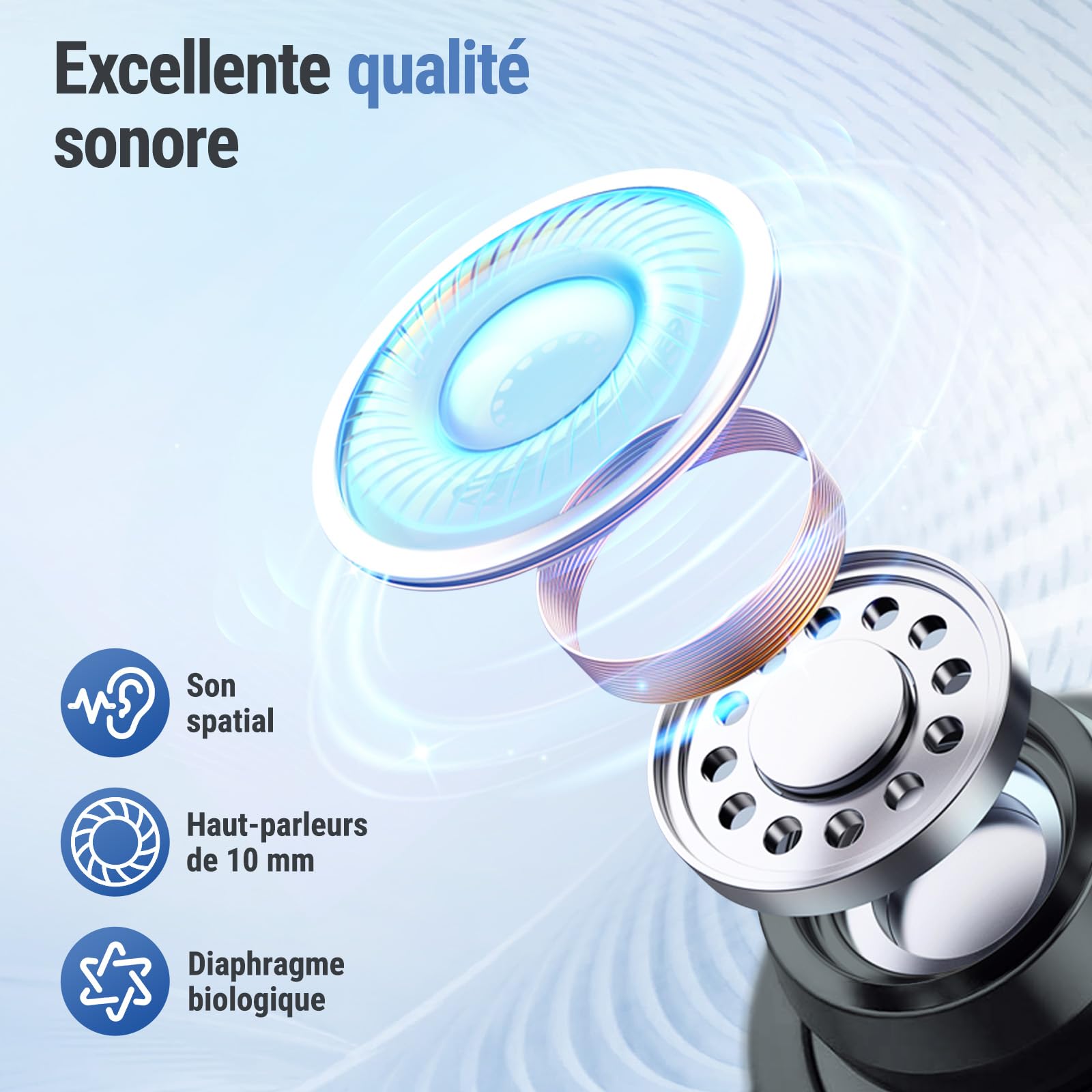 Casque sans fil SW5 USB C pour téléphone,PC,ordinateur portable,bureau, Écouteurs IPX4 avec dongle 2,4 G, latence basse de 20ms, Écouteur avec microphone Bluetooth 5.4 pour travail, conférence