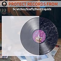 Vista 4 de Fundas interiores para discos de vinilo, 30 fundas interiores de vinilo LP antiestáticas de 12 pulgadas, fundas protectoras de vinilo de plástico