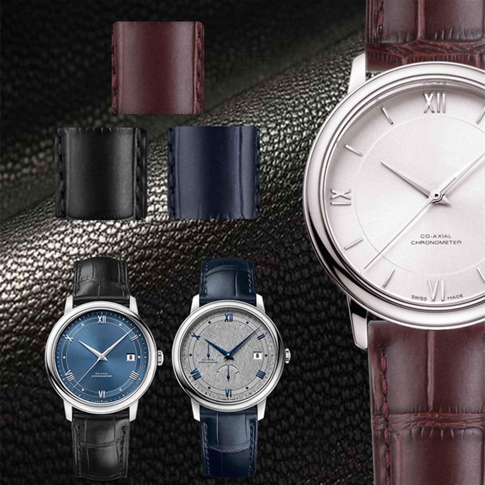 Luksusowy pasek do zegarka na pasek Omega Seamaster bransoletka z prawdziwej skóry klamra do rozmieszczania narzędzi wymiana akcesoriów do zegarków części