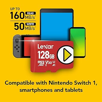 Lexar 128GB Play Micro SD Card, UHS-I, C10, U1, V10, A1