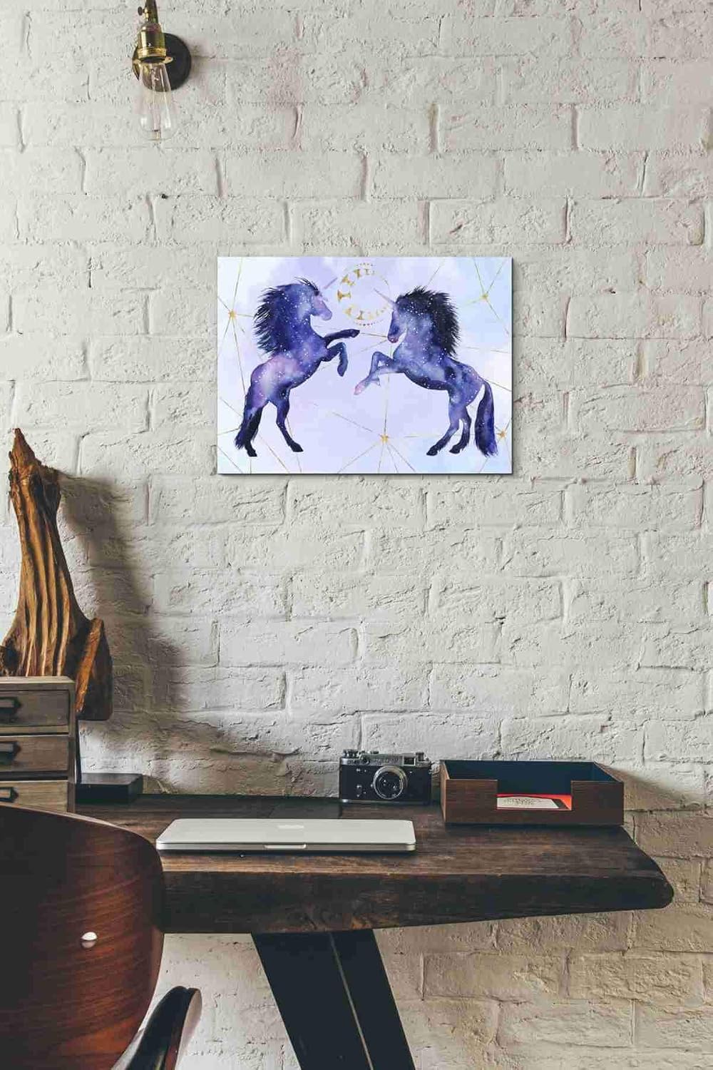 Epic Graffiti 'Unicorn Universe Collection A' by Grace Popp Canvas Wall Art, 16"x12"