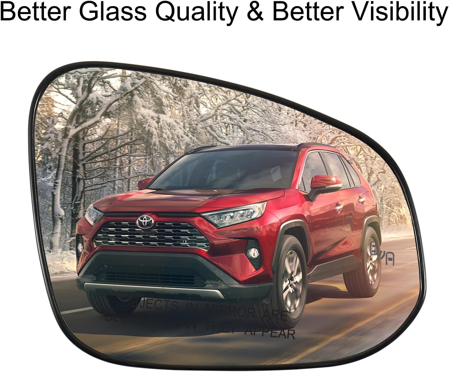 Passenger Side Mirror for RAV4 2019-2025 Tacoma 2024-2026 BSD Heated Right Side View Mirror Glass Replacement w/o Auto-dimming
