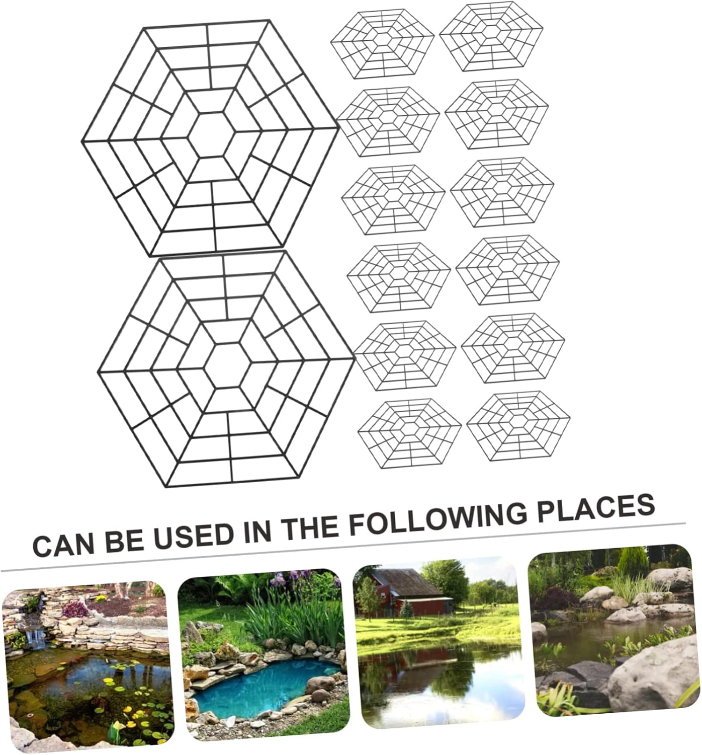 30Pcs Fish Protector Six Angle Protective Nets for Outdoor Use Bird Prevention for Fish Your