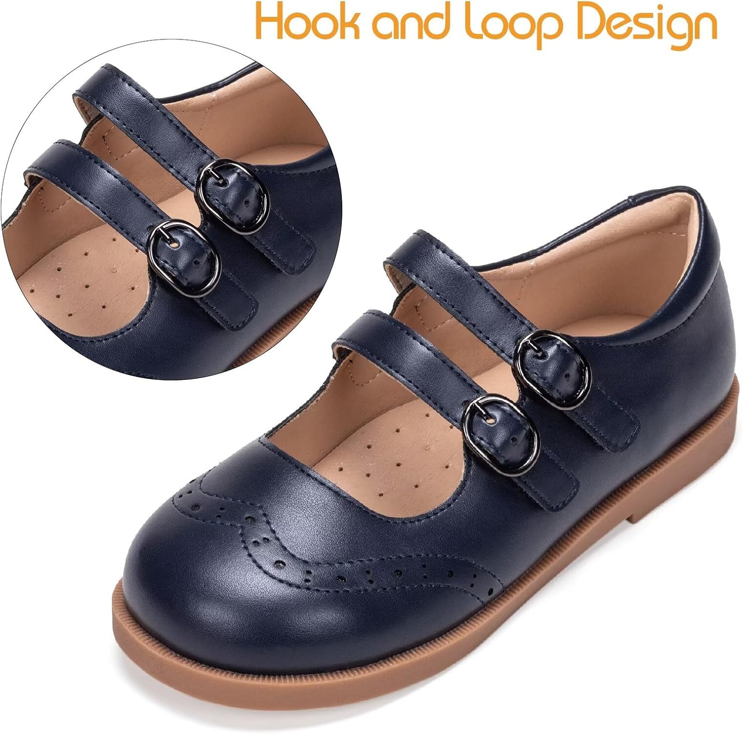 Frank Mully Girls Flats Mary Jane Shoes Round Toe Dress Shoes School Oxford Flats for Toddler/Little Kid - Image 5