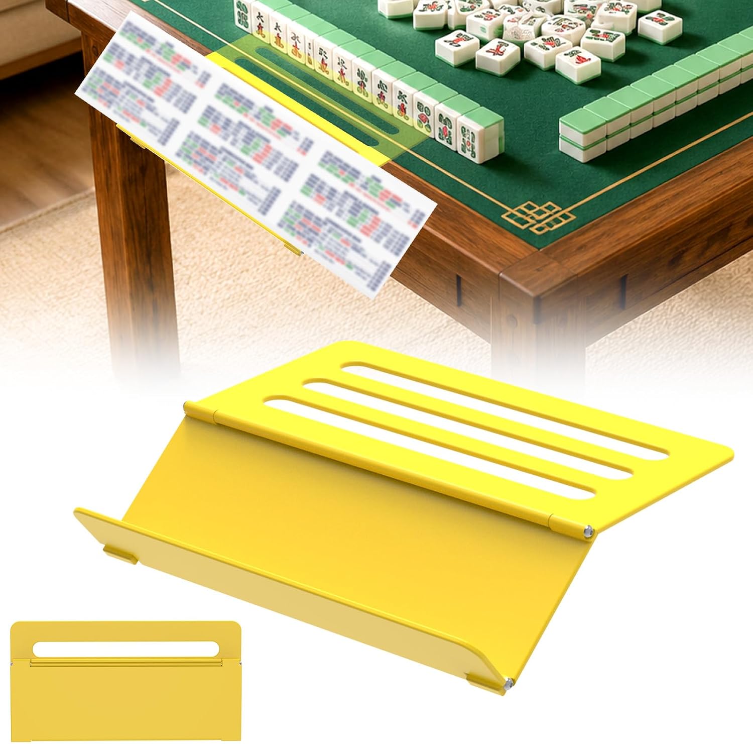 Mahjong Table Card Holder for 2026 Mahjong Cards Official Revision (Yellow)