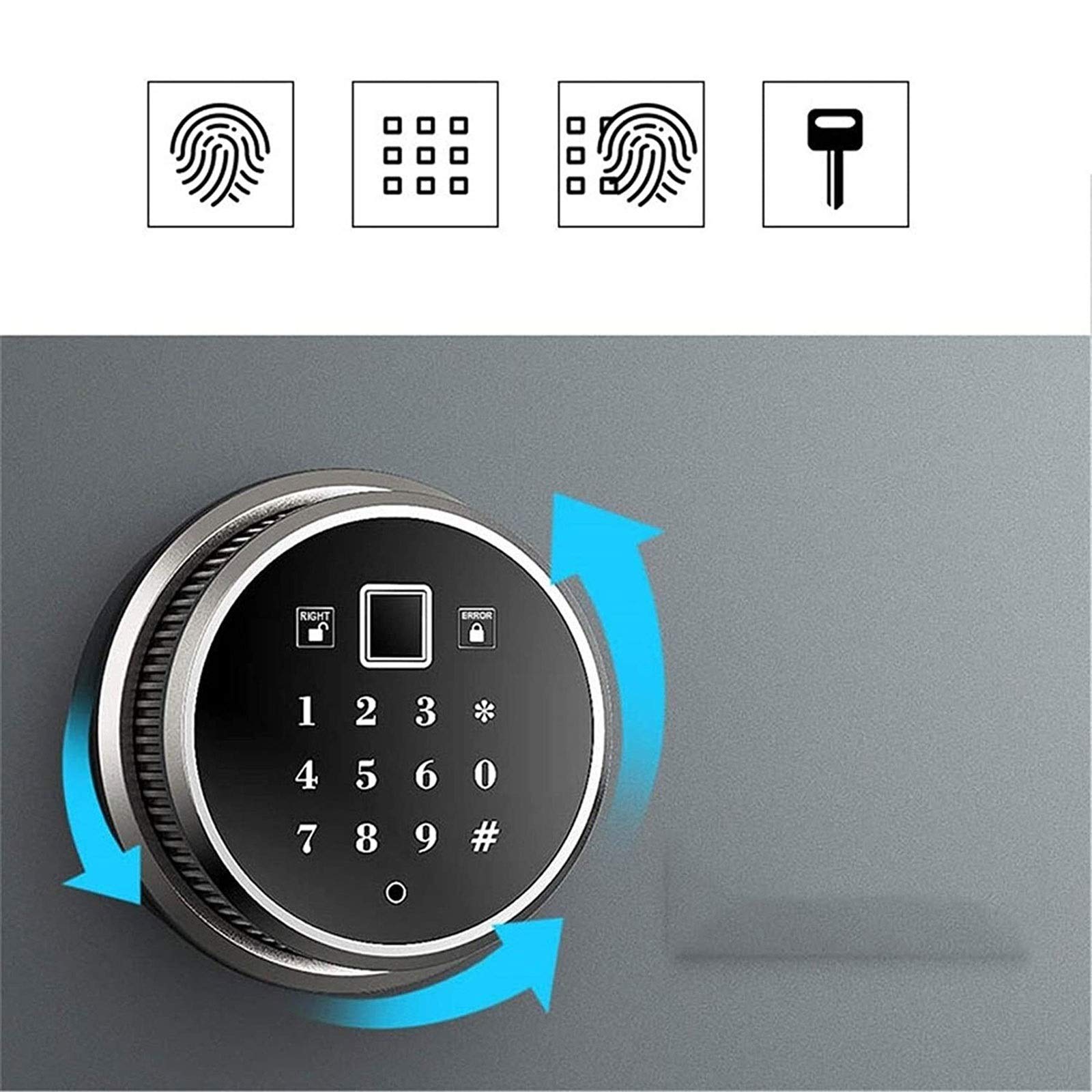 Cajas Fuertes de Pared Productos de Oficina Contraseña Mini Caja Fuerte antirrobo Oficina Caja Fuerte empotrada Totalmente de Acero con Llave - Apertura para el hogar y la Oficina