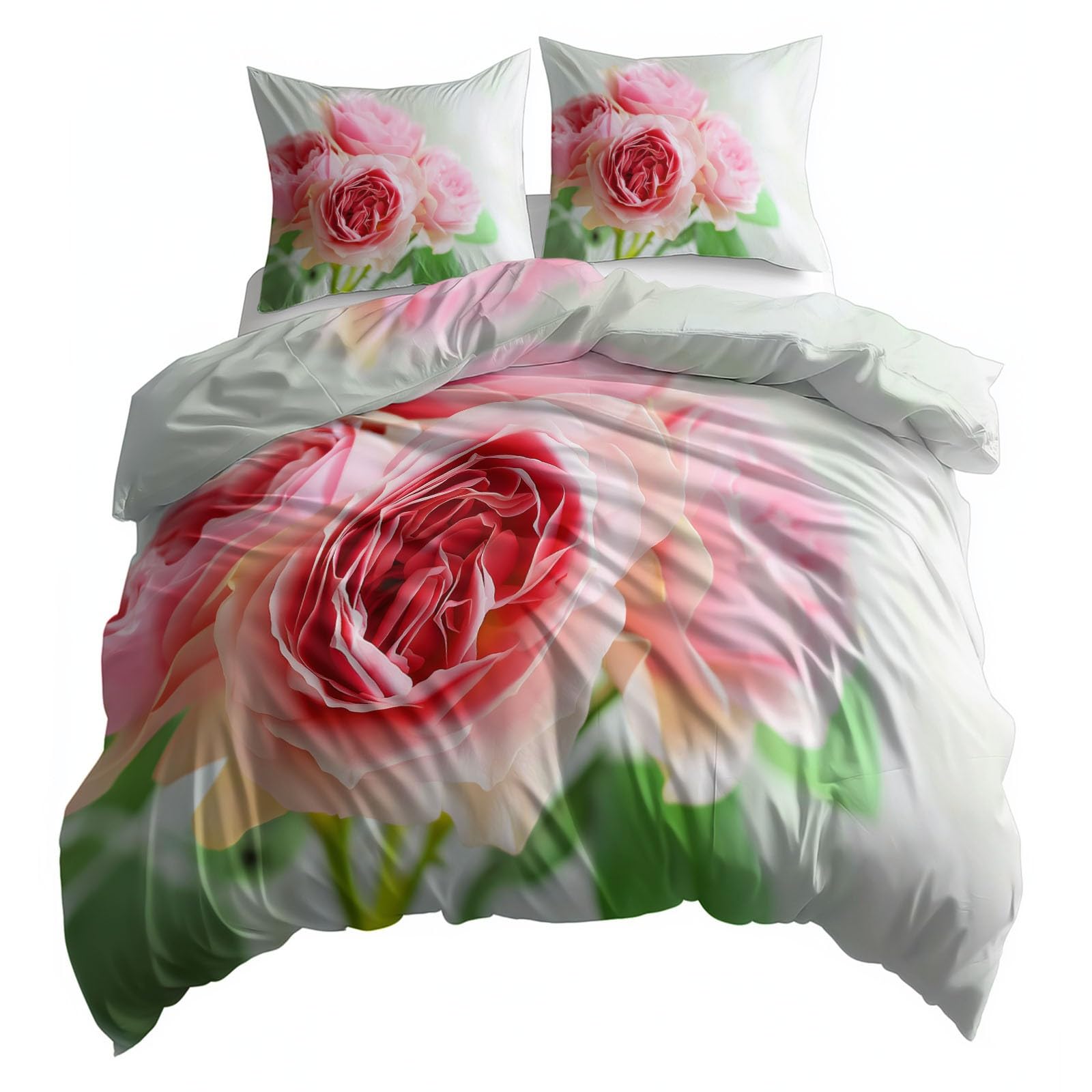 Housse de couette 220x240 romantique en microfibre premium douce