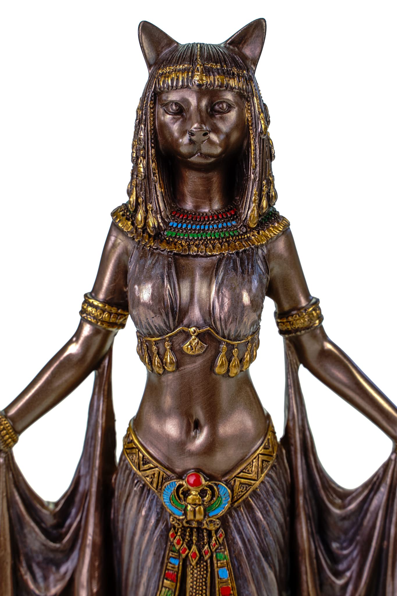 Veronese Figurka egipskiej bogini Bastet, 26 cm, motyw Egiptu i faraona, opalona