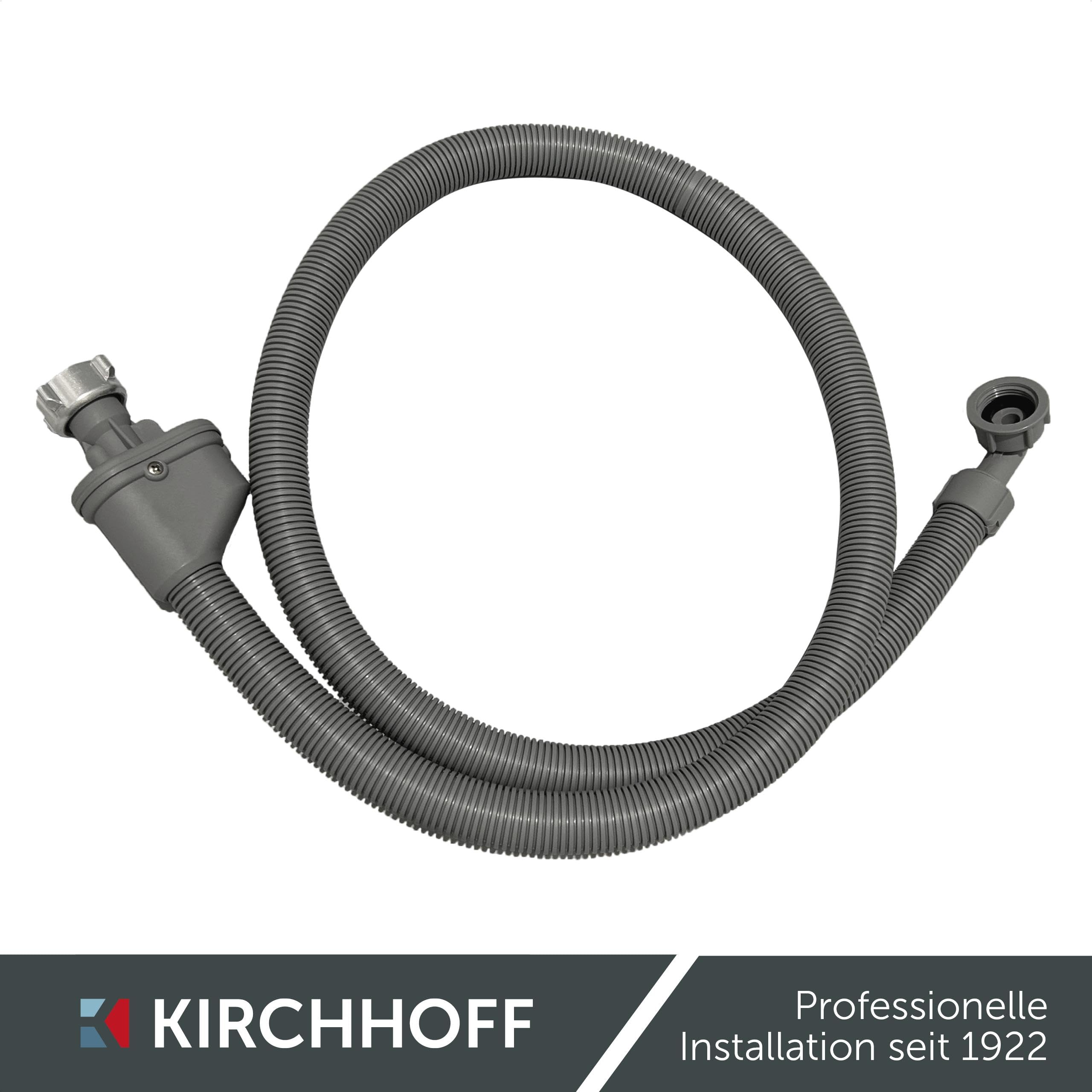 KIRCHHOFF 98657230 Waschmaschinenschlauch 2,5m, Zulaufschlauch mit 3/4" x 3/4" IG für Waschmaschine oder Spülmaschine, Wasserschlauch mit Aquastop