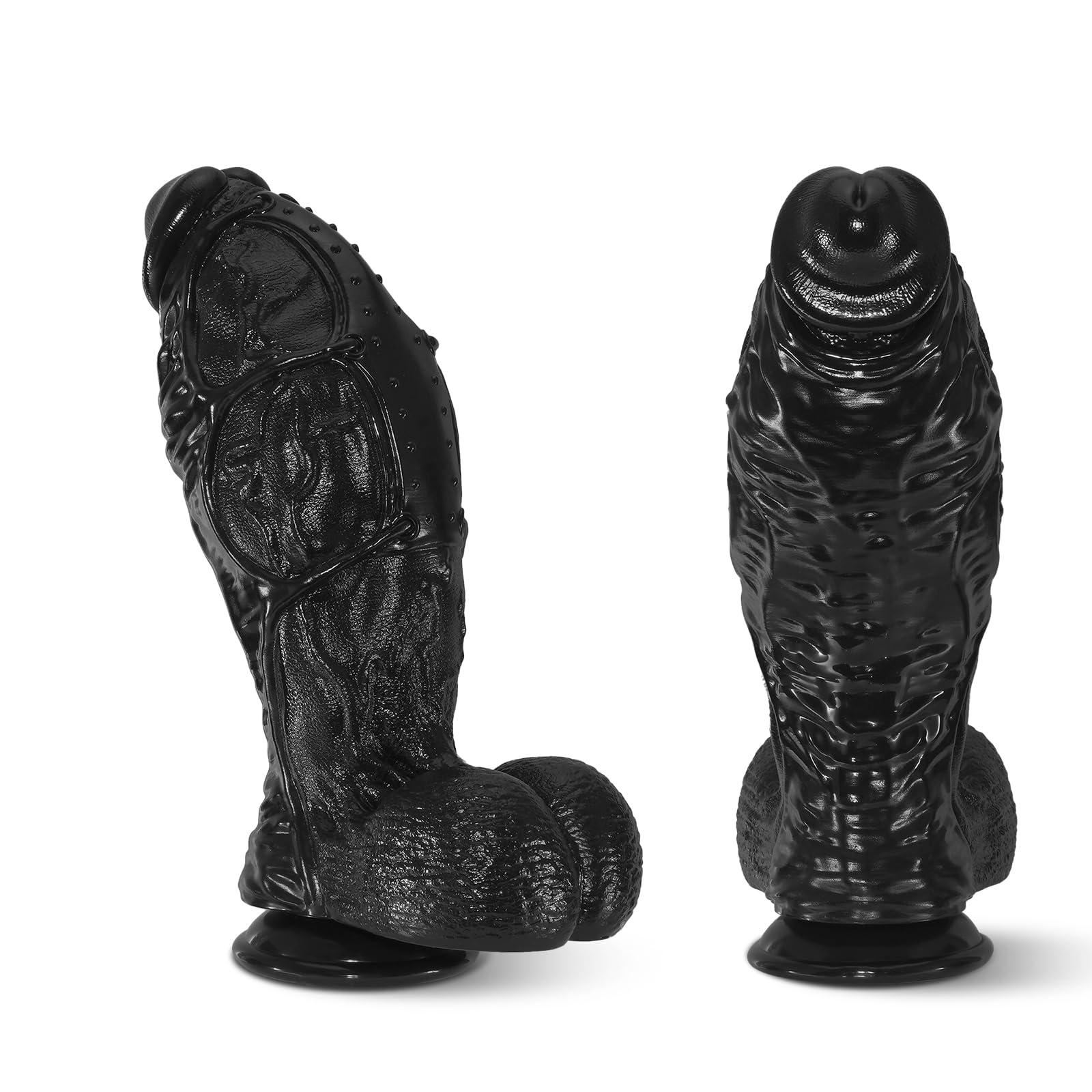 Dildo gigante extra largo da 12,7 cm di diametro, dildo nero realistico da 38 cm, pene in silicone extra large con ventosa, plug anale spesso, fallo anale largo, adatto a uomini e donne esperti