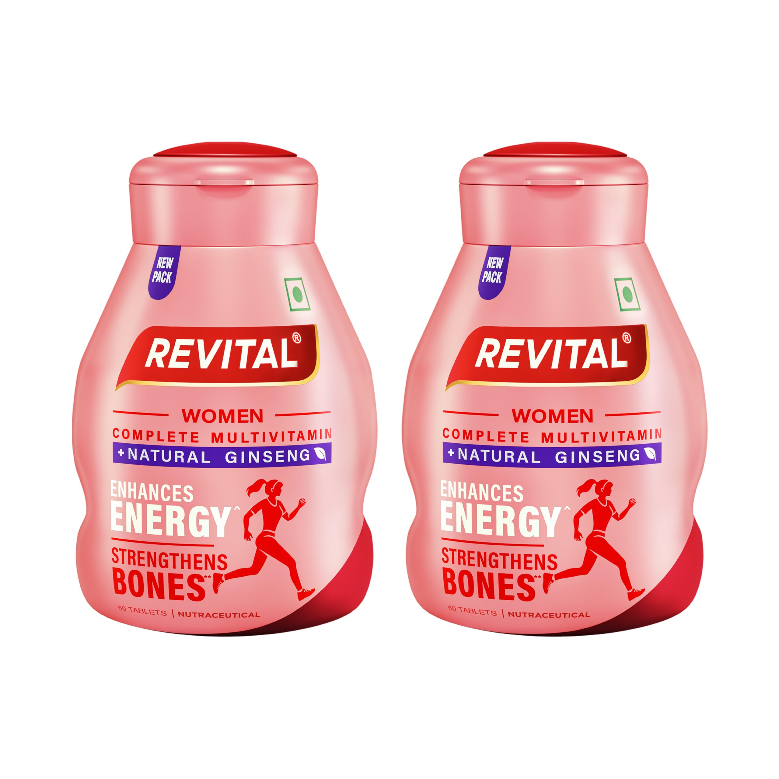 Revital H for Woman with Multivitamins, Calcium, Zinc & Natural Ginseng for Daily Immunity Strong Bones, and Enhances Energy Level - 60 Tablets | Pack of 2-image-12