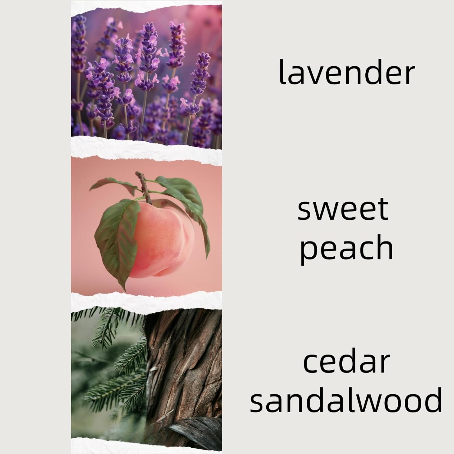 3 Pack Soy Wax + Hemp Seed Oil Scented Massage Oil Candle for Relaxation - Low Temp Body Oil Lotion Candle-Gift Candles Set-5.31OZ (3pcs | Cedar Sandalwood + Lavender + Sweet Peach) - Image 6