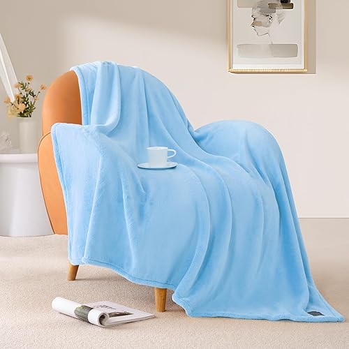 Miniatura 4 de BEAUTEX Manta de vellón para sofá, sofá o cama, manta suave y mullida de felpa, manta de regazo de franela de lujo, súper acogedora y cómoda para