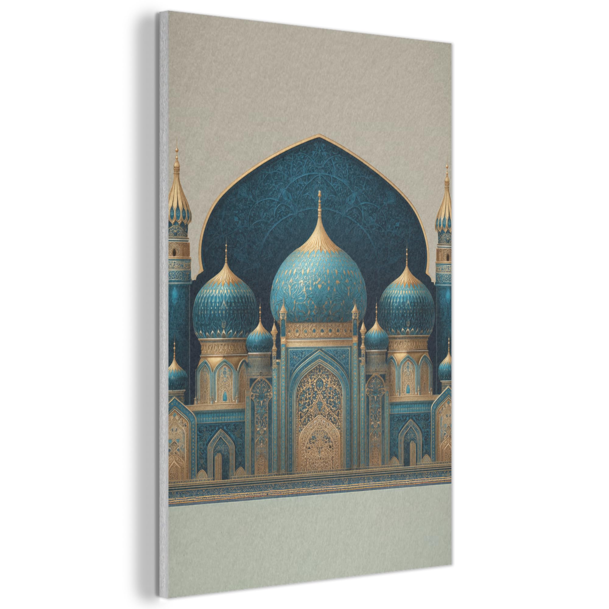 MuchoWow© Felt Panel 60x90 cm Room Style Piece Wallfillers Visual Display Decoration Wall Art Domes - Blue - Mosque