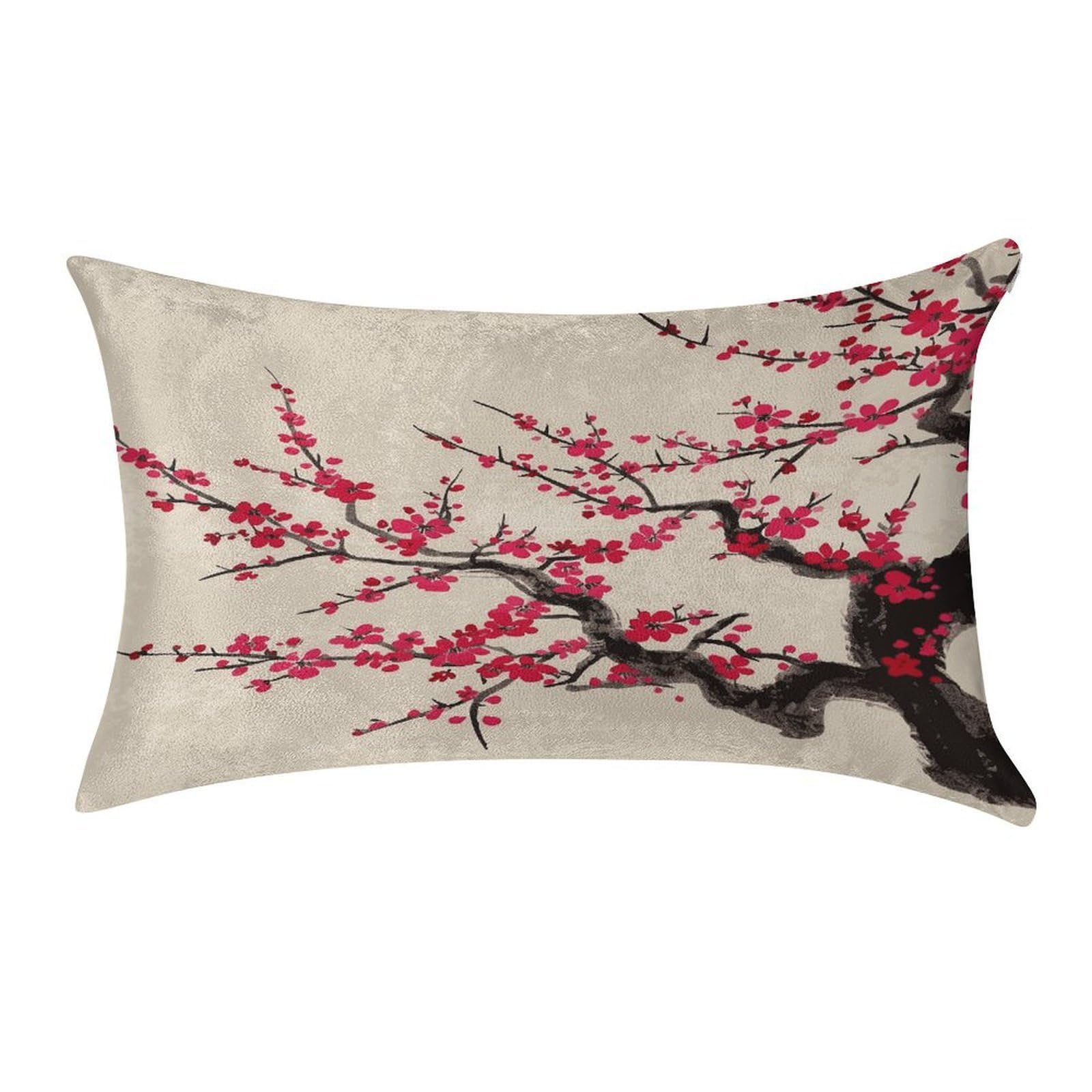 Fekiloot Style Japanese Floral Cherry Blossom Pillow Covers Home Decor Pillow Cases
