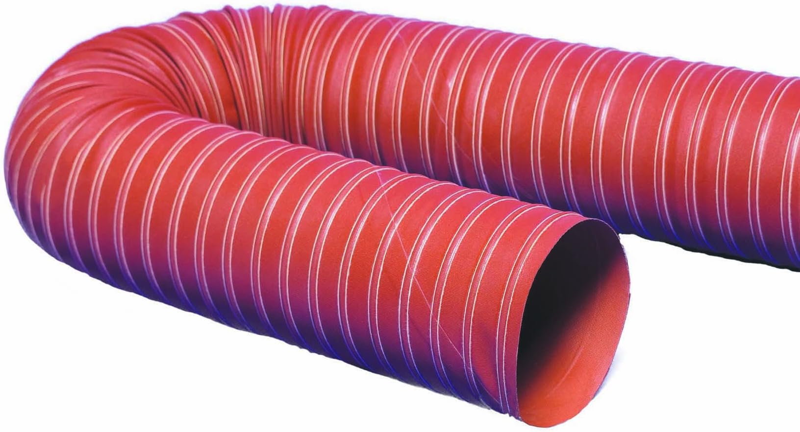 Masterduct Glass Fabric Master SIL 2 Nomex Duct Hose, Red 4.00" ID, OD, 13 feet
