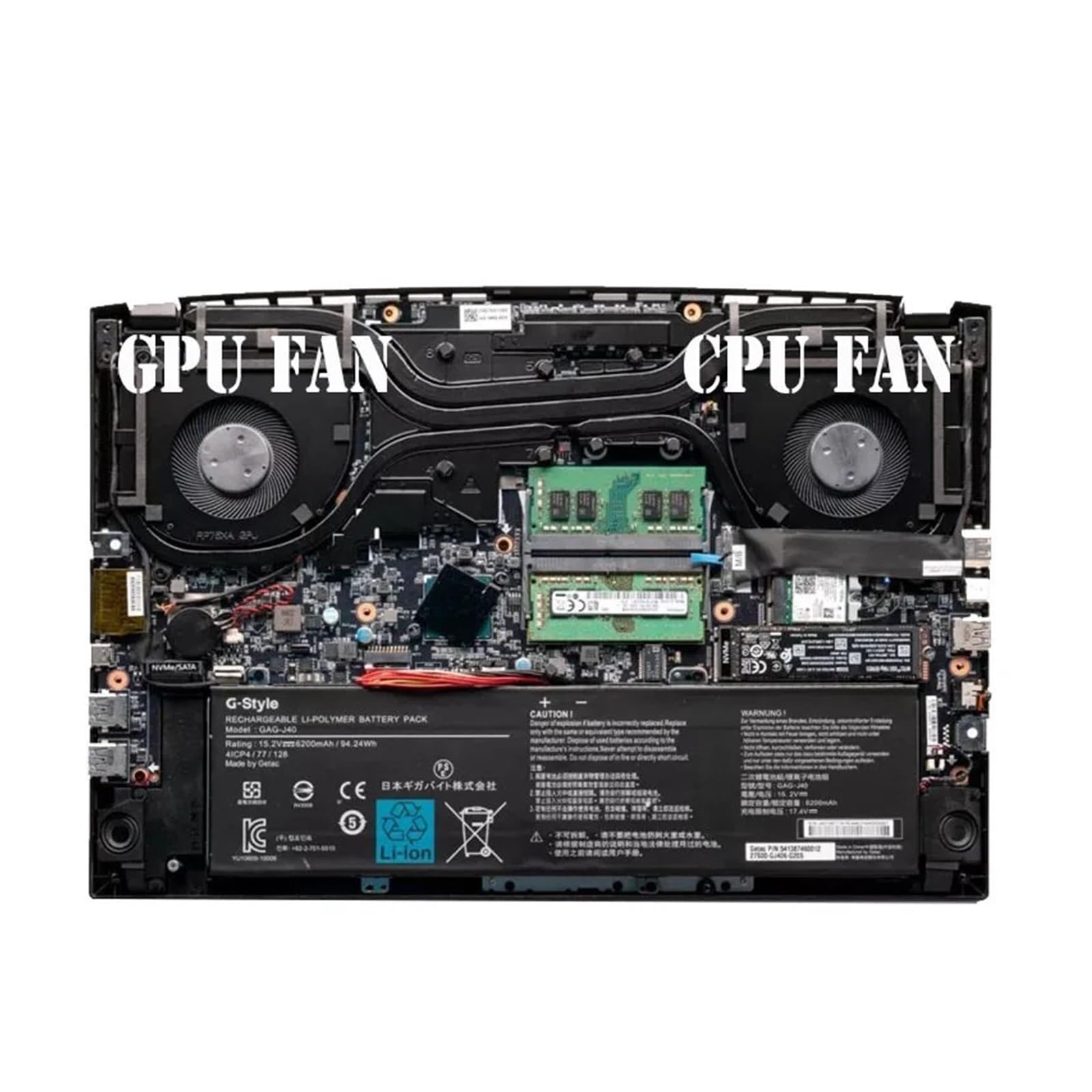 tianwandong Wentylator chłodzący procesora i karty graficznej laptopa do 15 SA 17 HDR XA RP75XA RP77XA(GPU FAN)