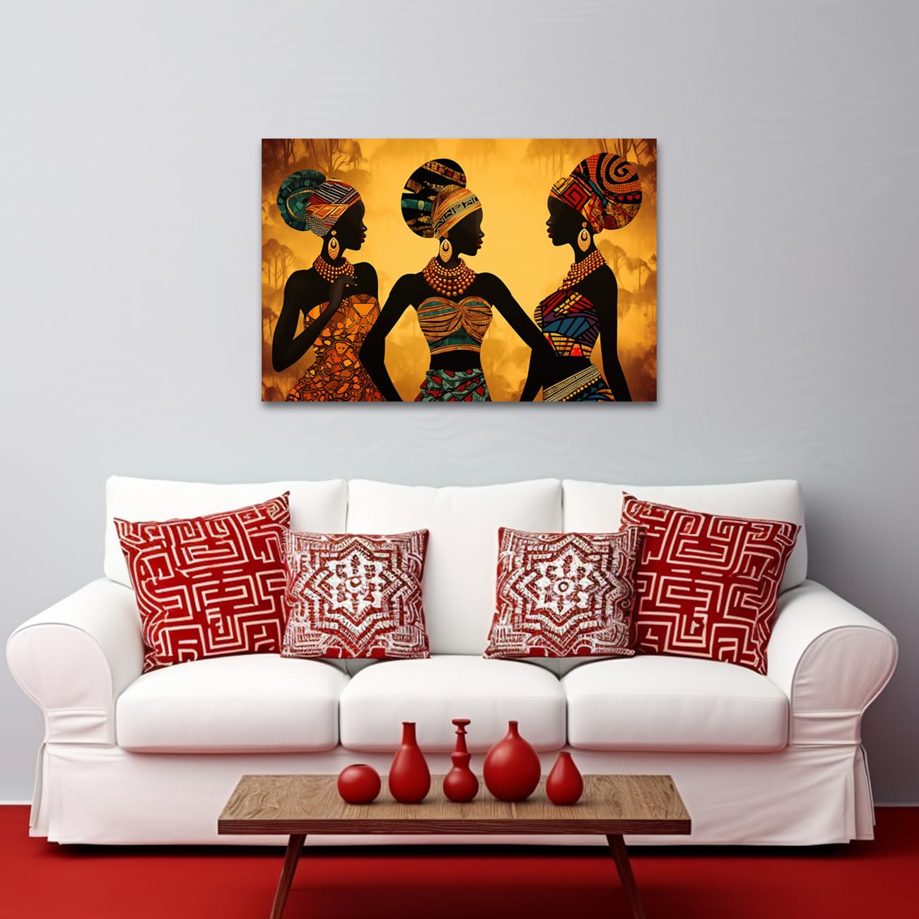 CXHOSTENT African American Woman Wall Art Black Art Painting African Girl Canvas Prints Retro Artwork for Black Women Girls Bedroom Decor (B - Image 2