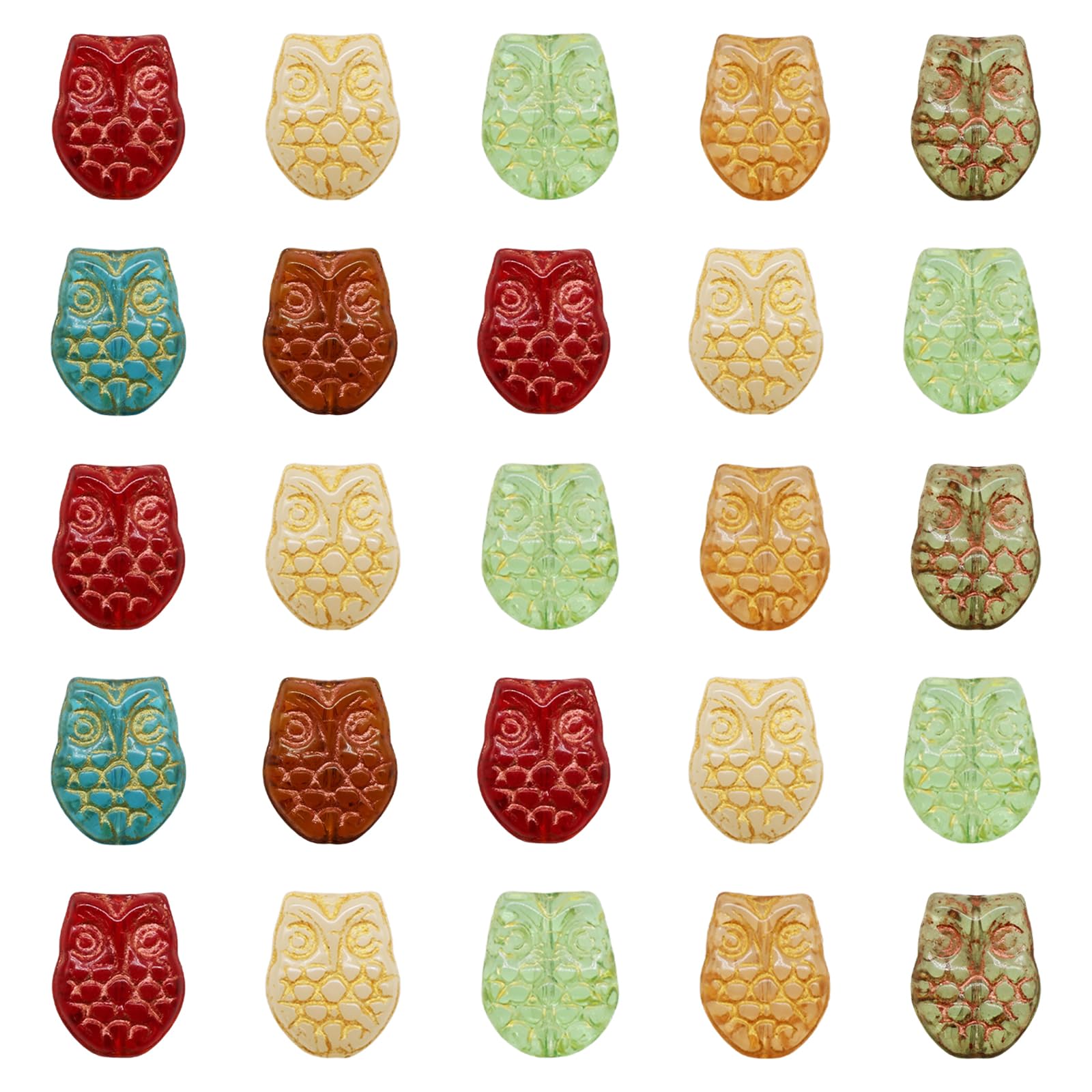 Perles tchèques vintage en verre Decoendiy pour l'artisanat d'art x20