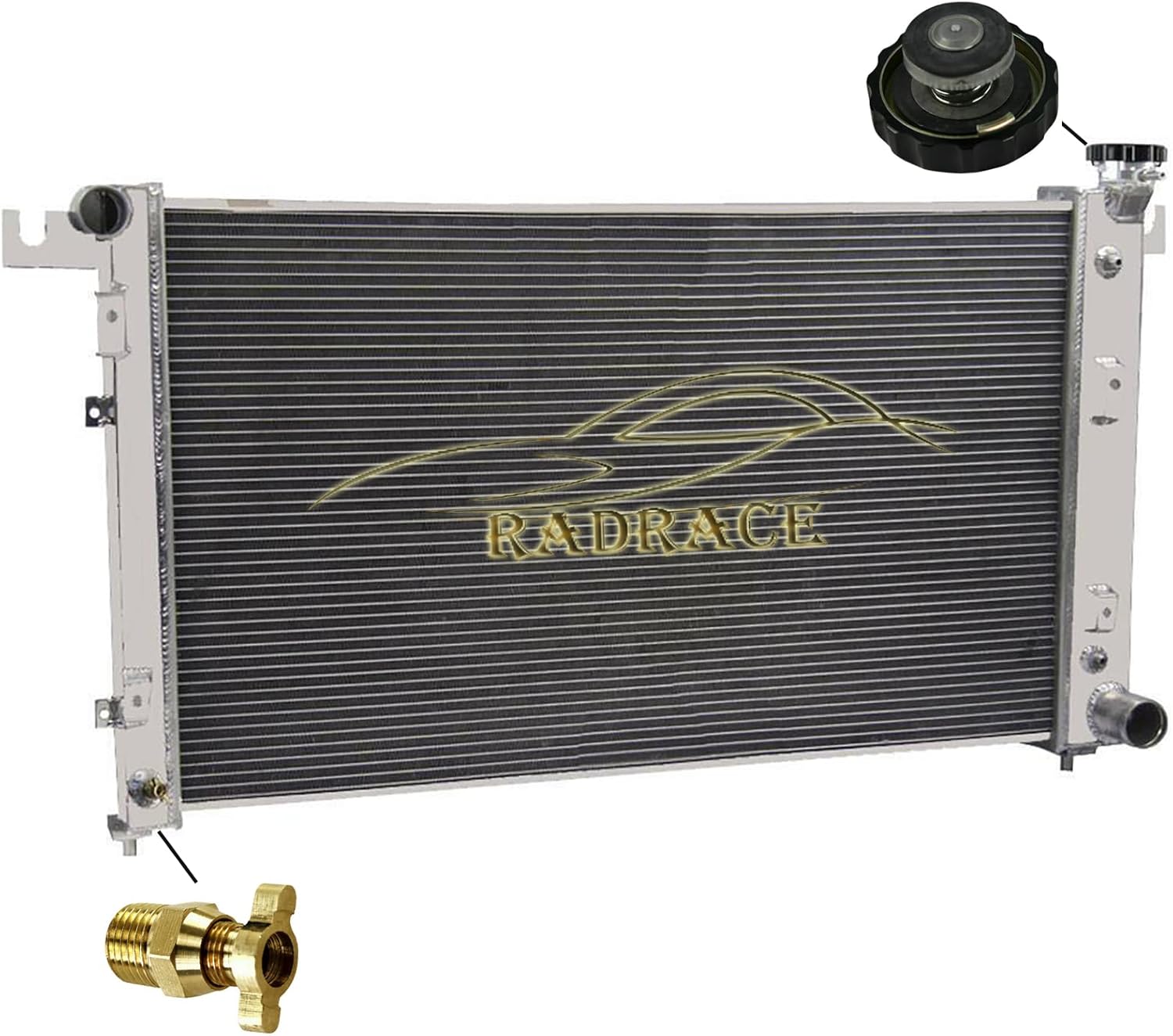 3 Row Aluminum Radiator for 1994 1995 1996 1997 1998 1999 2000 2001 Dodge Ram 1500 2500 3500 3.9 5.2L 5.9L Gas 94 95 96 97 98 99 01 Radiators