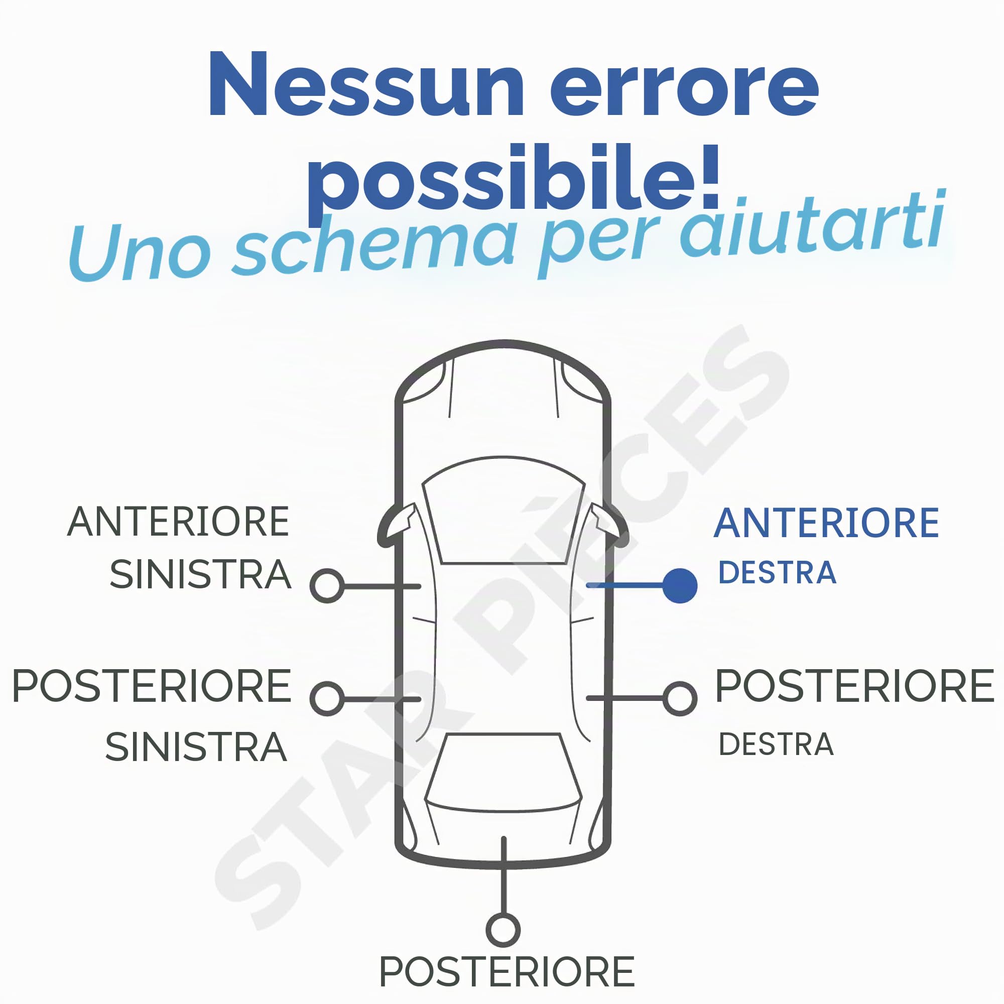 STARKIT PERFORMANCE Alzacristallo compatibile per Alfa 147 (2000-2010) CON MOTORINO. ALZAVETRO ANTERIORE DESTRO (passeggero) 46751870