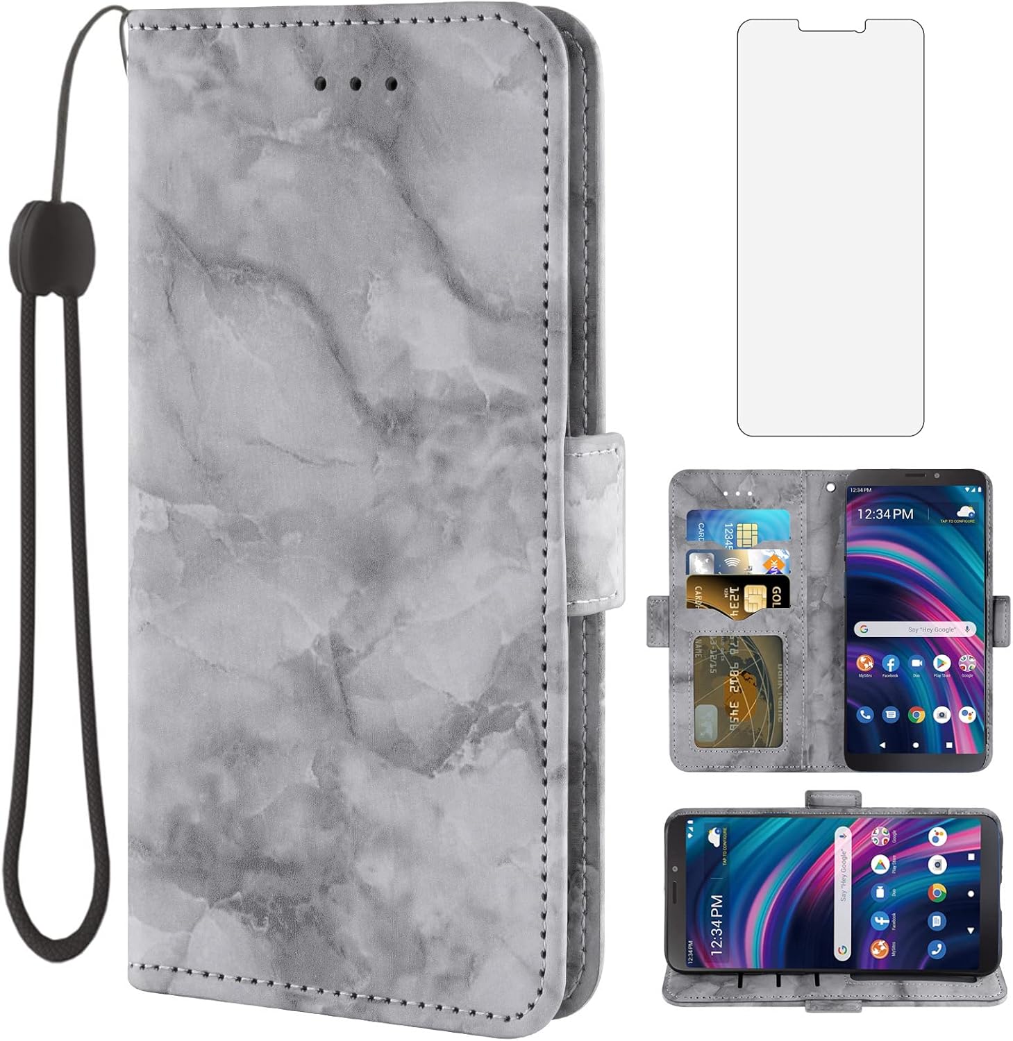 Asuwish Phone Case for Tracfone BLU View 3 B140DL with