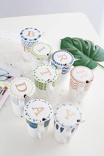 Miniatura 2 de Taza de café con iniciales doradas, regalos únicos de cumpleaños para mujeres, novedosas tazas personalizadas, regalo para ella, amigos, compañeros