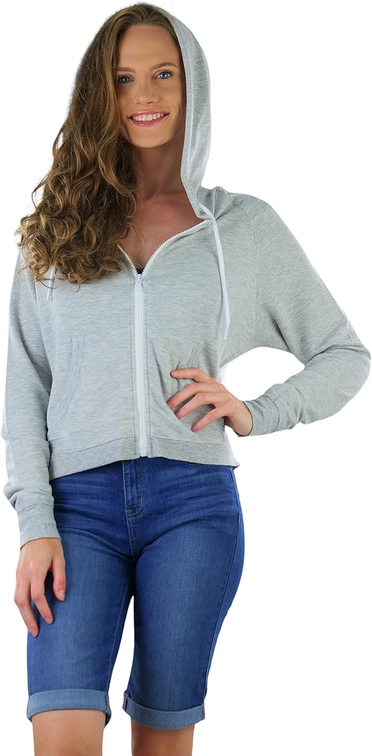 ToBeInStyle Women’s Long Sleeve Full Zip Hoodie Jacket Lightweight w/Pouch Pocket & Drawstring - Image 6