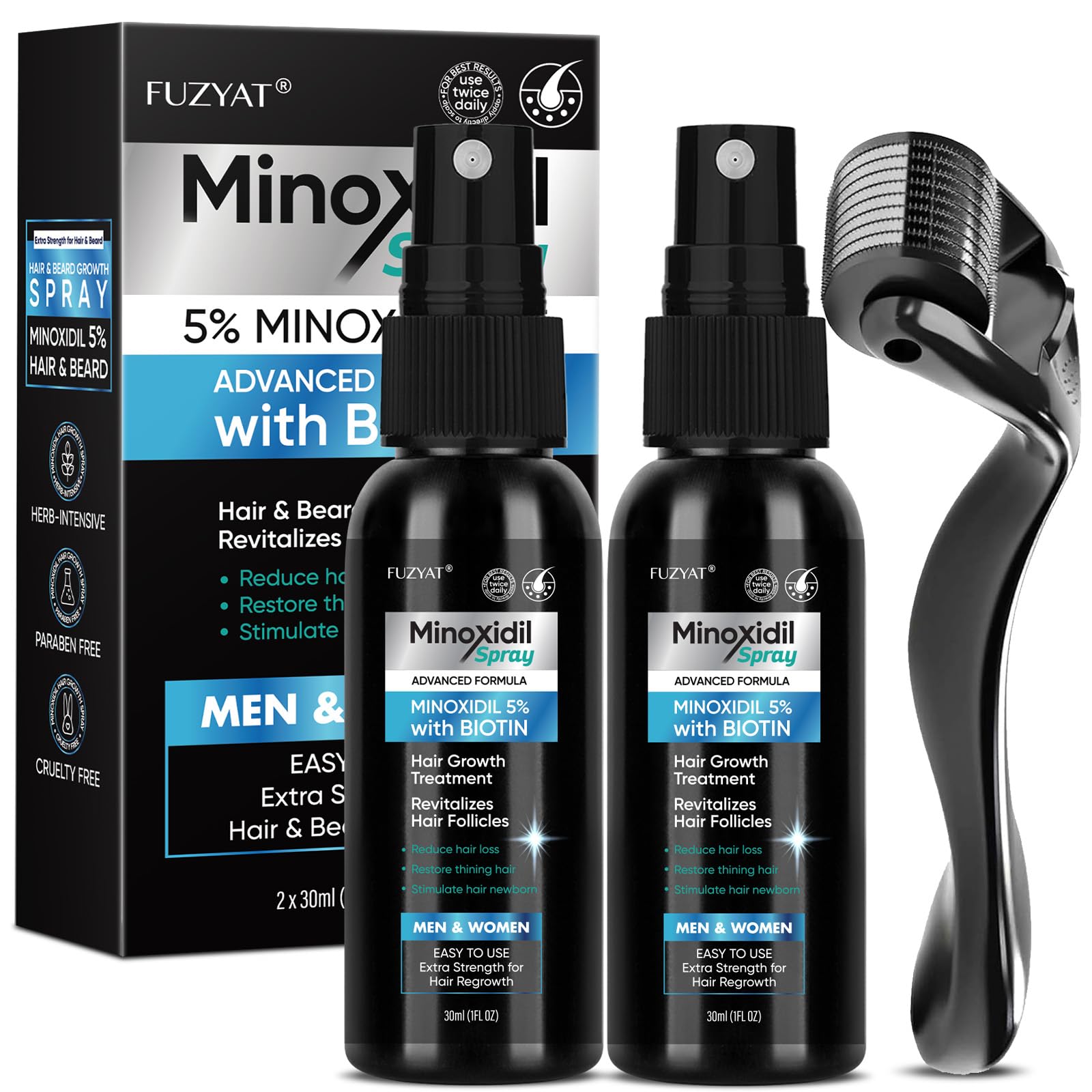 5 Minoxidil for Men Hair Loss Treatment Minoxidil for Women Hair Growth Spray For Men Women Supports Thinning