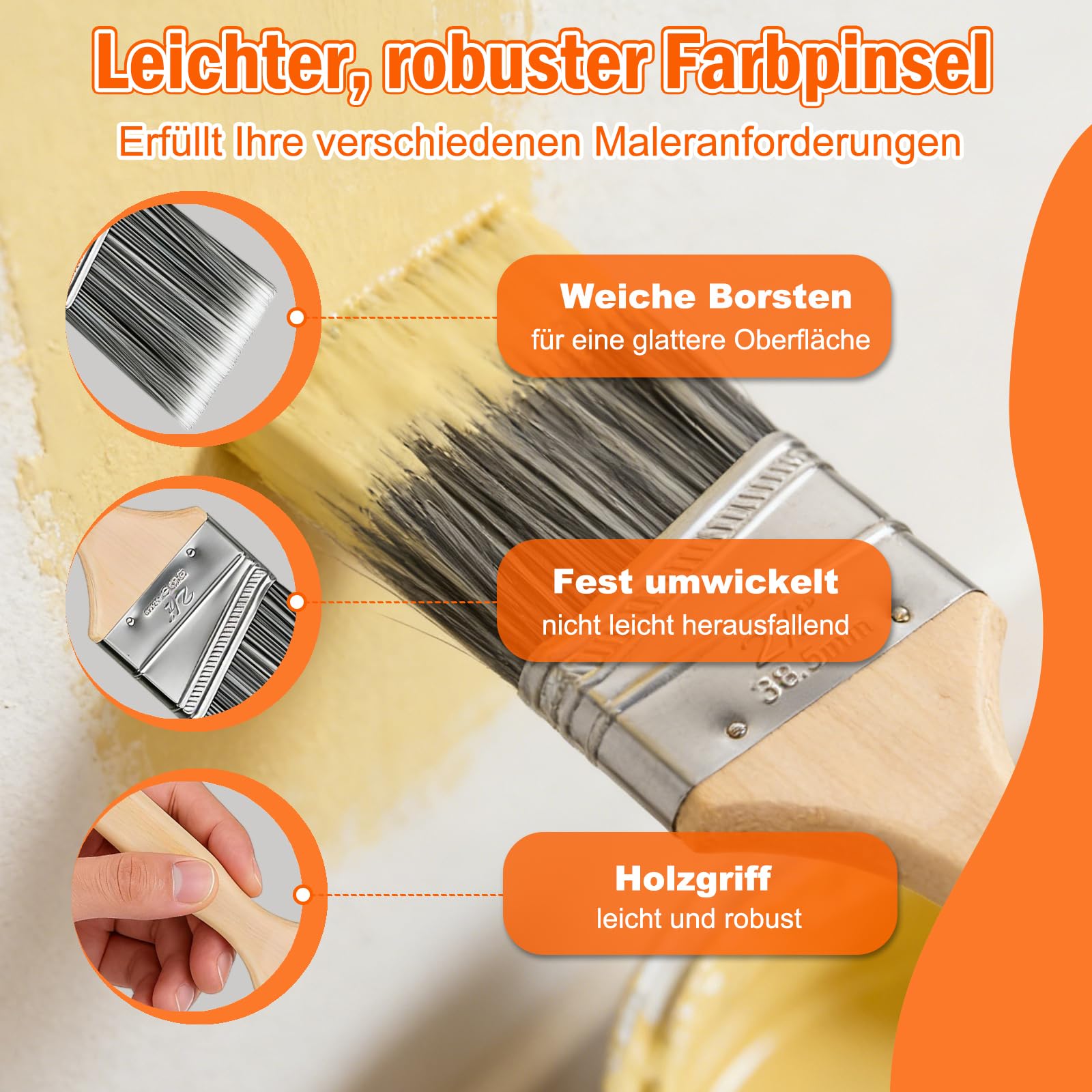SISUPASSIE Farbroller Set mit 0,3–1,3 m Teleskopstange, 27-teiliges Malerrolle zum Streichen, 23 cm und 10 cm Lackrolle, Pinsel, Farbwanne, Mikrofaser-Rollerbezüge für Wände, Decken und Türen