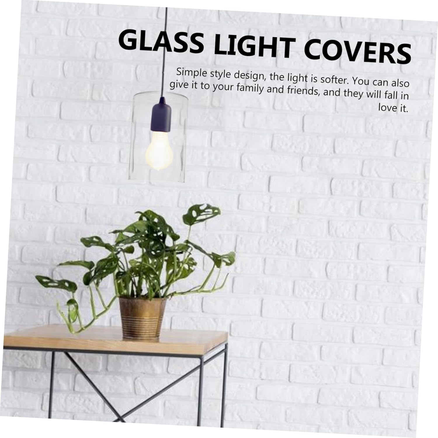 2pcs Transparent Glass Lamp Shade Decorative Glass Light Cover Practical Lighting Accessory for Various Fixtures Reusable and Eye-friendly Design