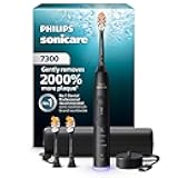 Philips Sonicare 7300 Series Electric Toothbrush - Next-Generation Sonicare Technology, Pressure Sensor, 12 Brushing Settings, SmarTimer, BrushPacer, 21-Day Runtime, Travel Case, Black, HX7421/07