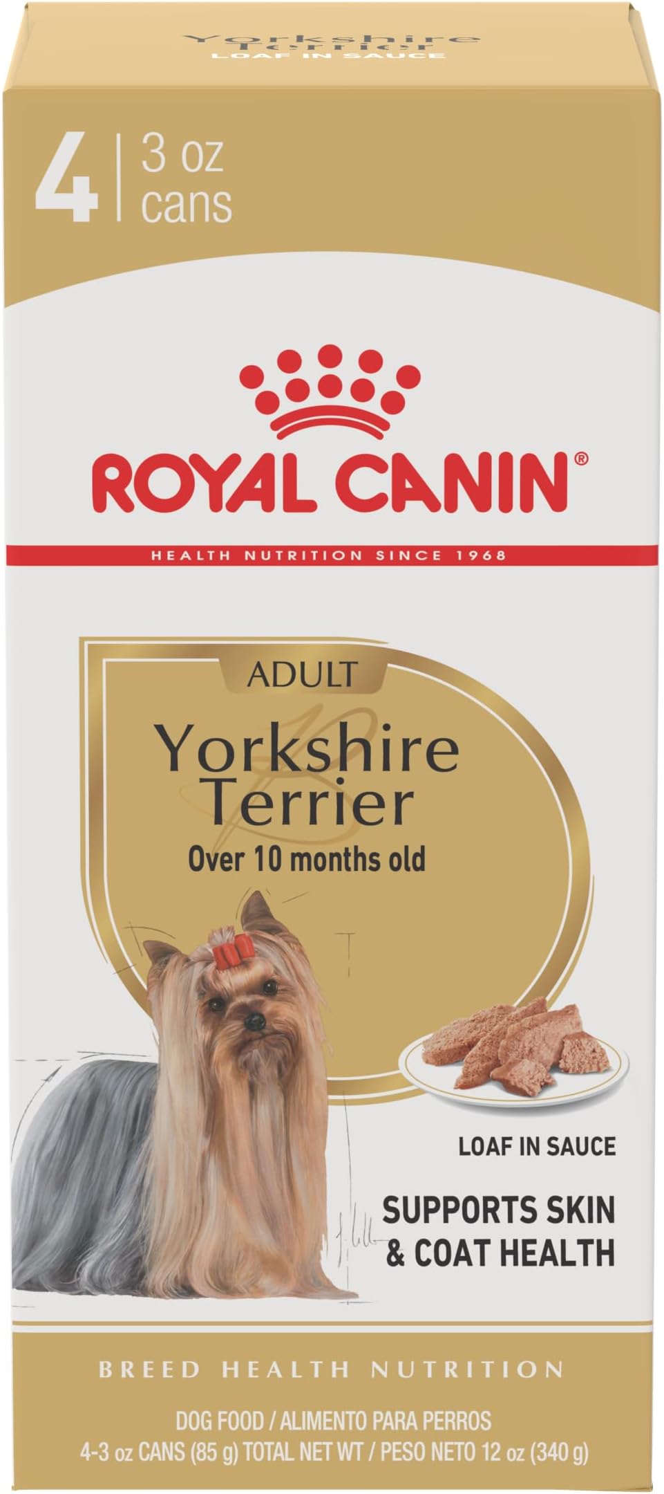 Yorkshire Terrier Adult Breed Specific Wet Dog Food, 3 oz can (4-Pack)