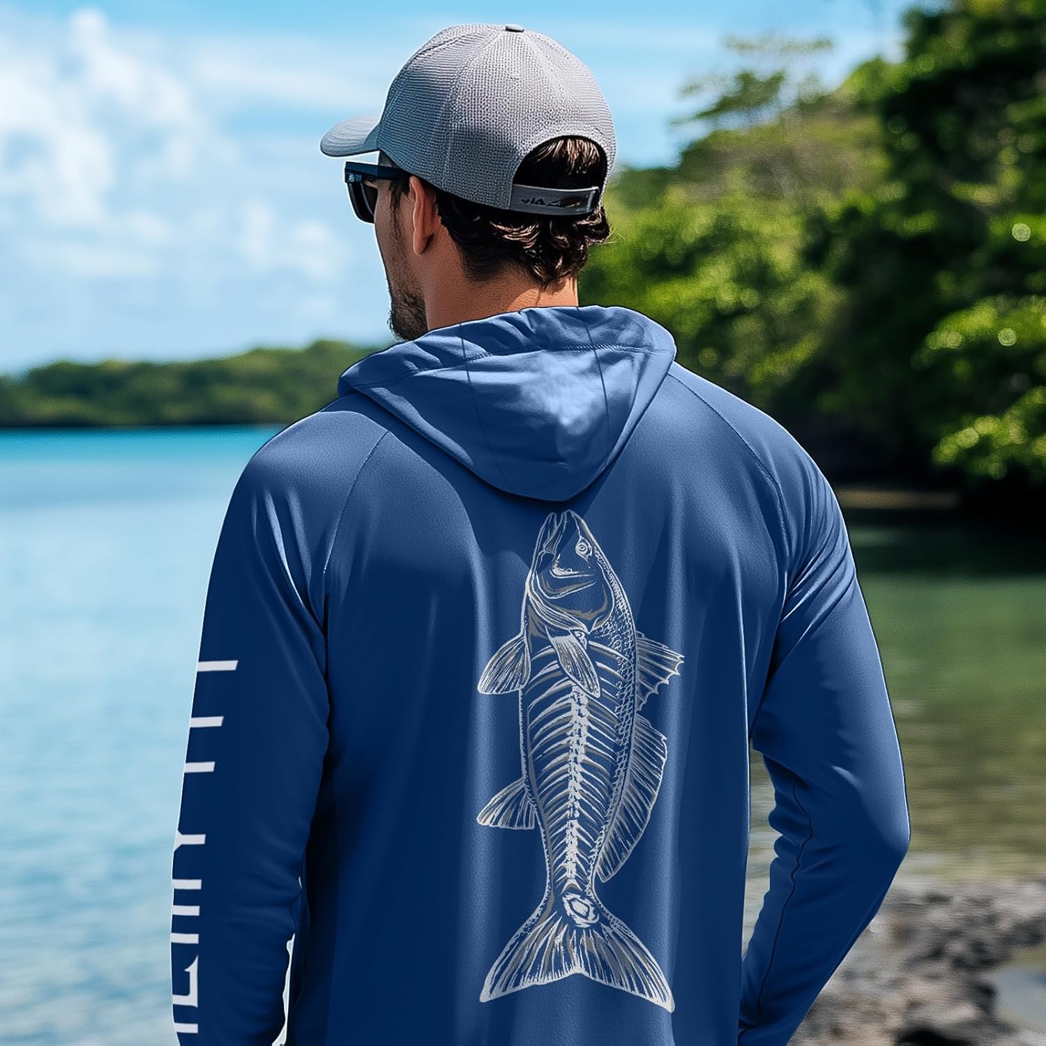 Palmyth Fishing Shirts for Men Long Sleeve Sun Protection Fishing Hoodie UPF 50+ Shirt Neck Gaiter - Image 6