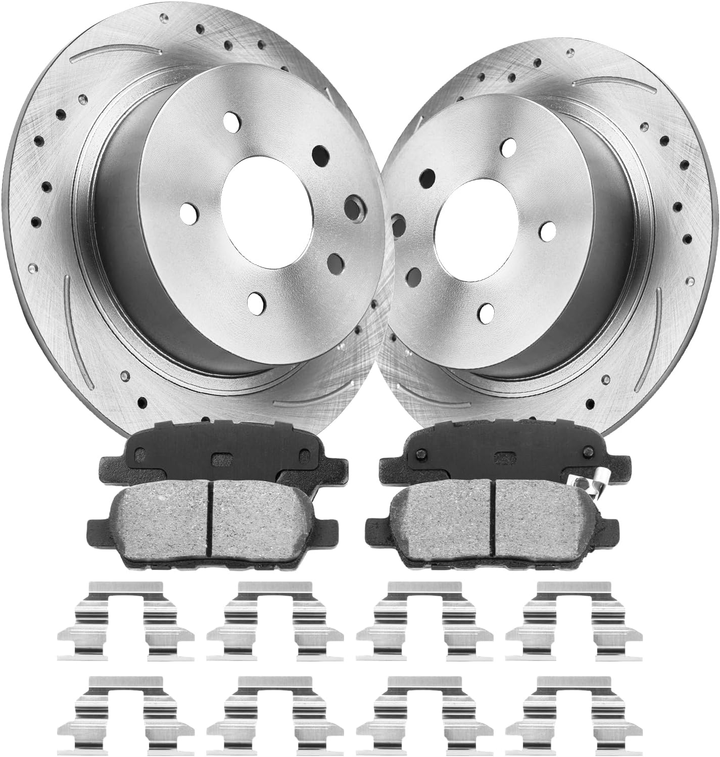 Anpulsero Rear Brake Kit, Brake Rotors and Ceramic Brake Pads Compatible with 2013-2019 Nissan Sentra, 2002-2023 Nissan Altima(2019-2023 with Manual Parking Brake) - 291.5mm(11.5in)- Rear Brake Rotors