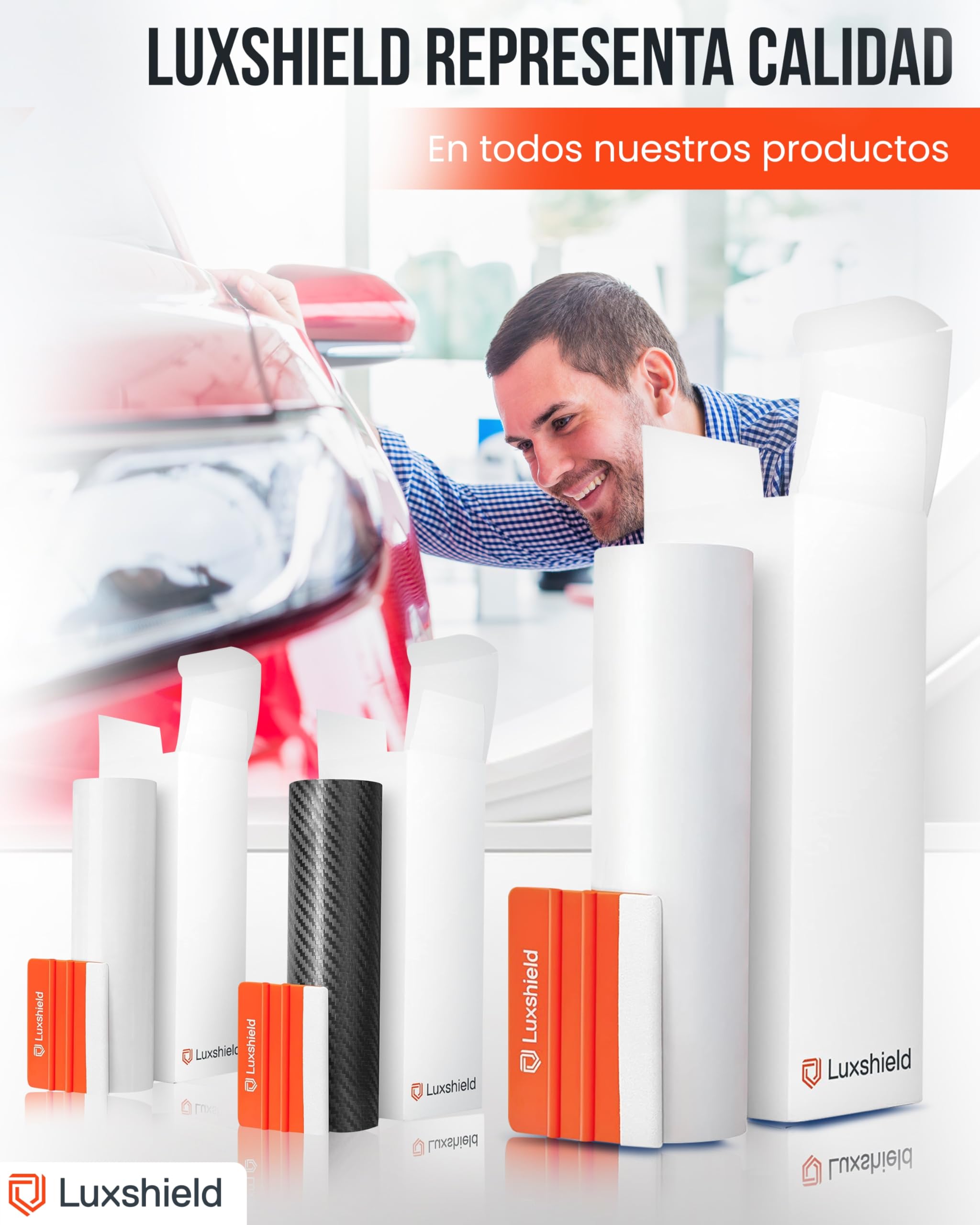 Luxshield Película de Protección de Pintura 15x200cm para Automóvil, Motocicleta, Bicicleta, Película Protectora Transparente Mate, autoadhesiva, por Metros, de Alemania
