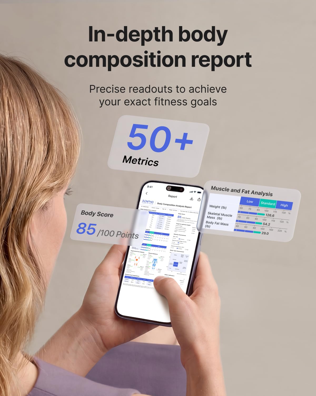 RENPHO Body Fat Scale - Track Muscle & More -4