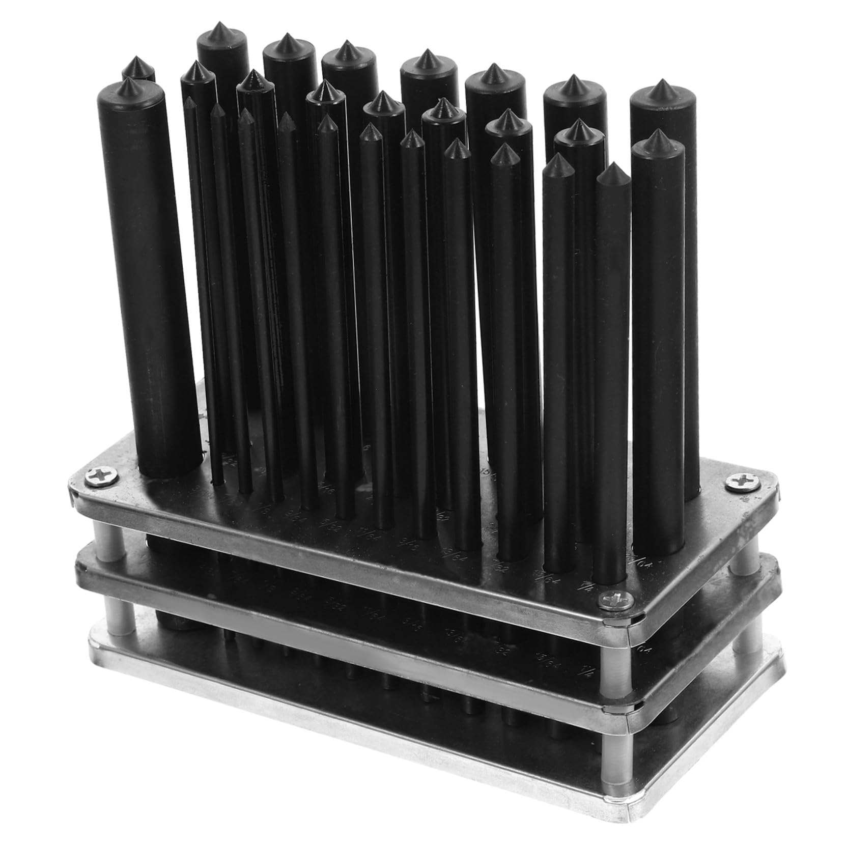 Healifty Punzones Cilíndricos Con Base Antideslizante Para Perforación y Reparación Mecánica Herramienta Bricolaje Resistente Acero Térmico Para Carpintería y Trabajos Diy