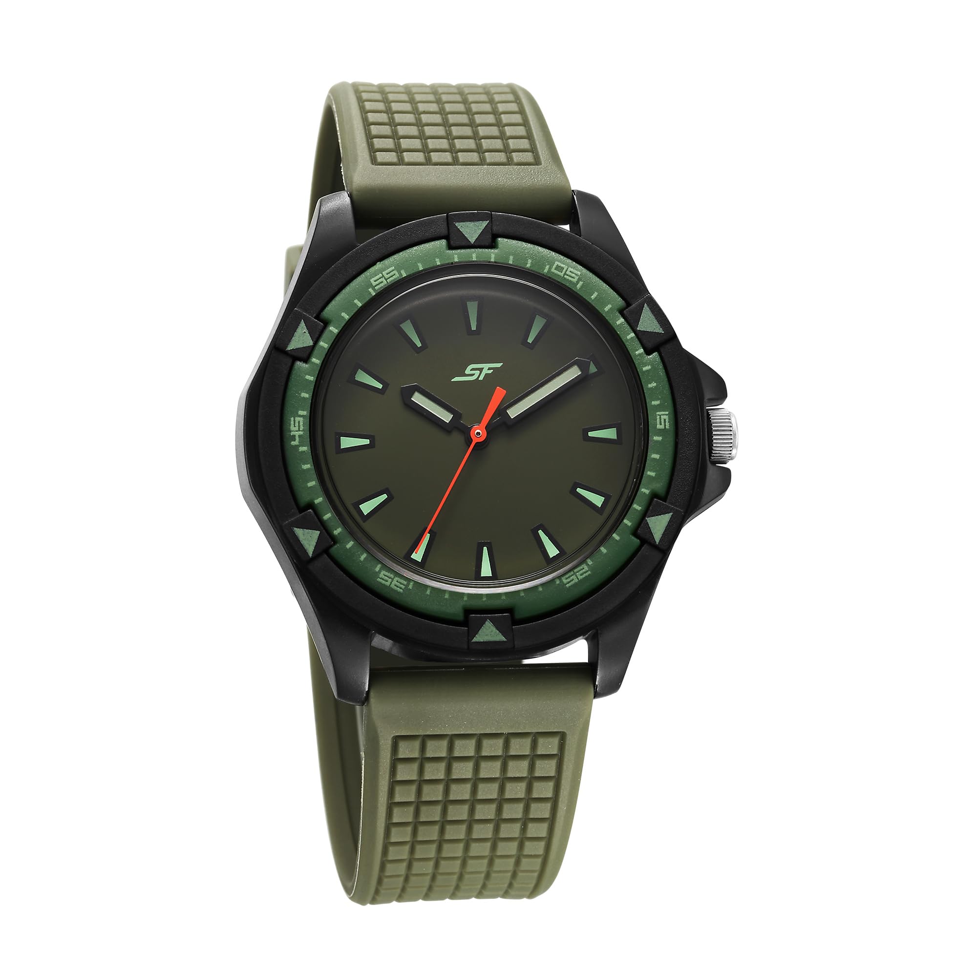SF Sporty Green Dial Polyurethane Strap Watch for Men-7930PP18W (B0C8J9R9NX) Amazon Price History, Amazon Price Tracker