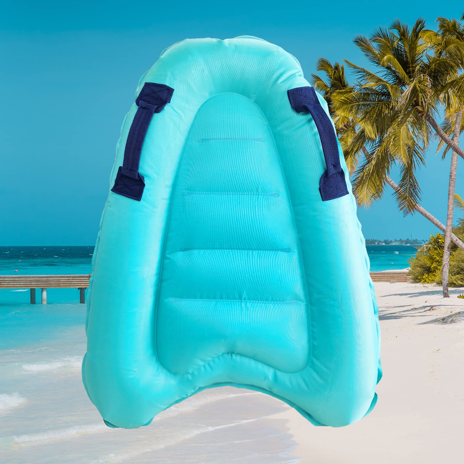 Plegable Bodyboard Inflable con Asas, Tabla de Bodyboard Tabla de Surf Tabla de Cuerpo Portátil Aprendizaje Estera Auxiliar Adecuada para Varios Escenarios para Niños Y Adultos, Principiantes, A