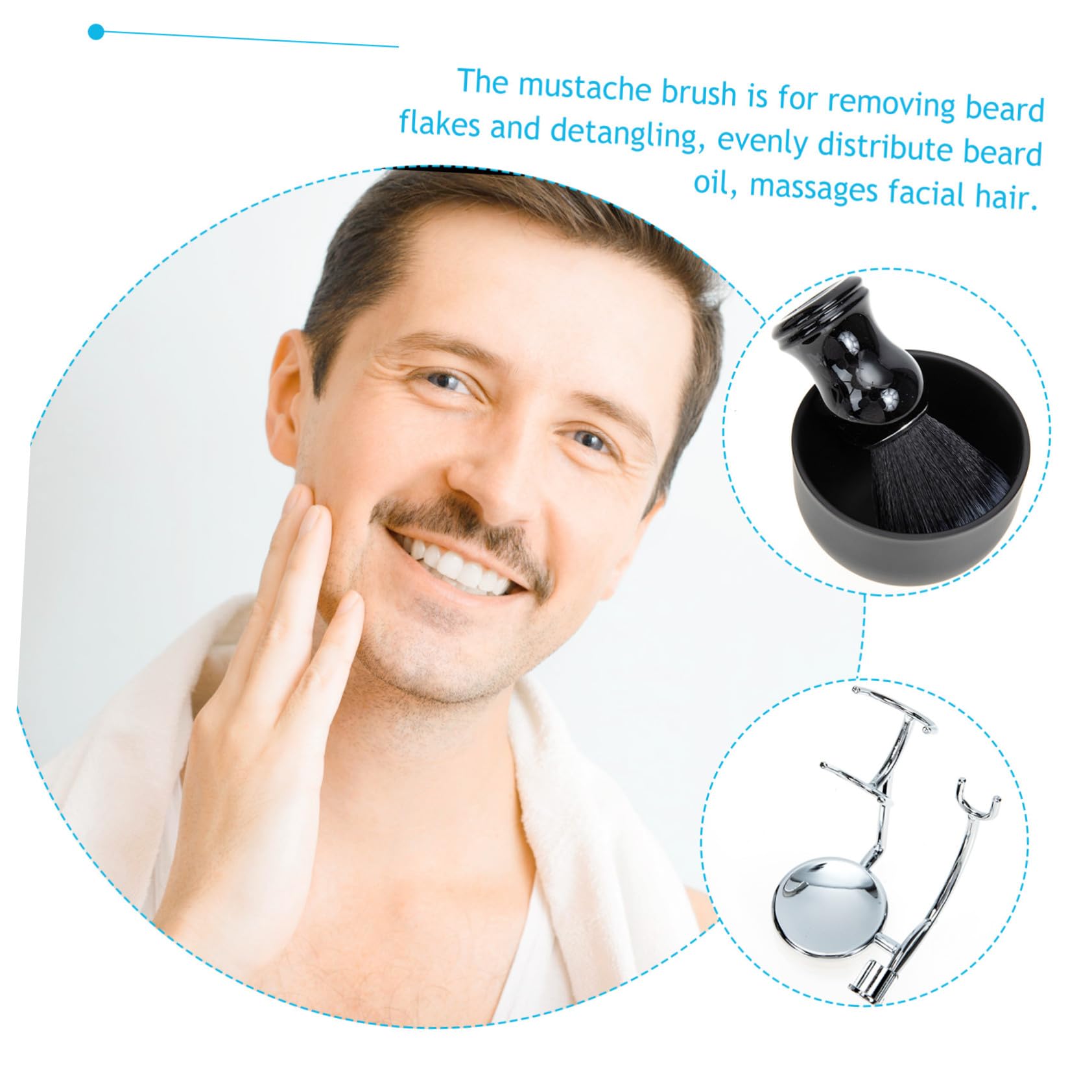 GALPADA Barba Uomo Completo Pennello per Barba Scatola e Pizzetto Strumenti di per Uso Professionale e Domestico