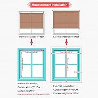 Vista 8 de KDDEON Persianas enrollables con filtro de luz romana natural, ventana enrollable de bambú para privacidad de partición, 60%, persianas enrollables