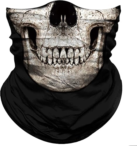 Miniatura 70 de Obacle - Tapabocas con cuello polar y de estilo de pañuelo contra el polvo y el sol para hombre y mujer Calavera Azul Ojo y Nariz